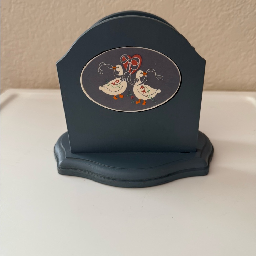 Vtg 90s Geese Napkin Holder By Paul Revere Shoppe Made In USA